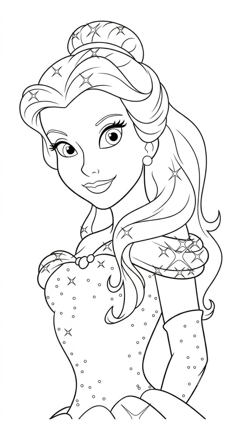 Prinzessin Belle Ausmalbild