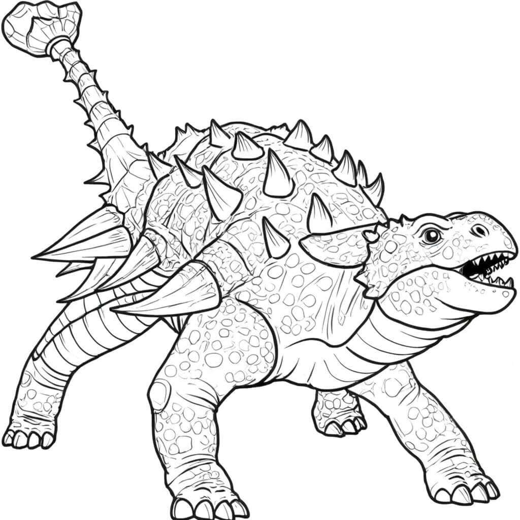 Ankylosaurus Ausmalbild