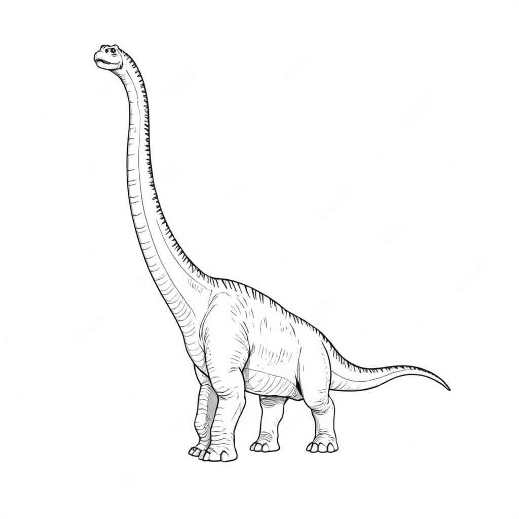 Brachiosaurus Ausmalbild Variante