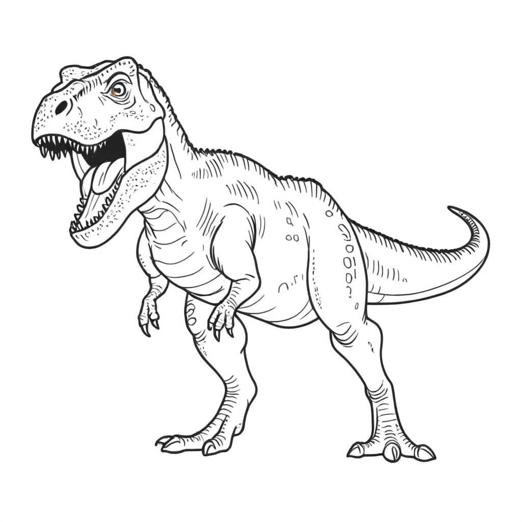 T-Rex größter Fleischfresser Ausmalbild