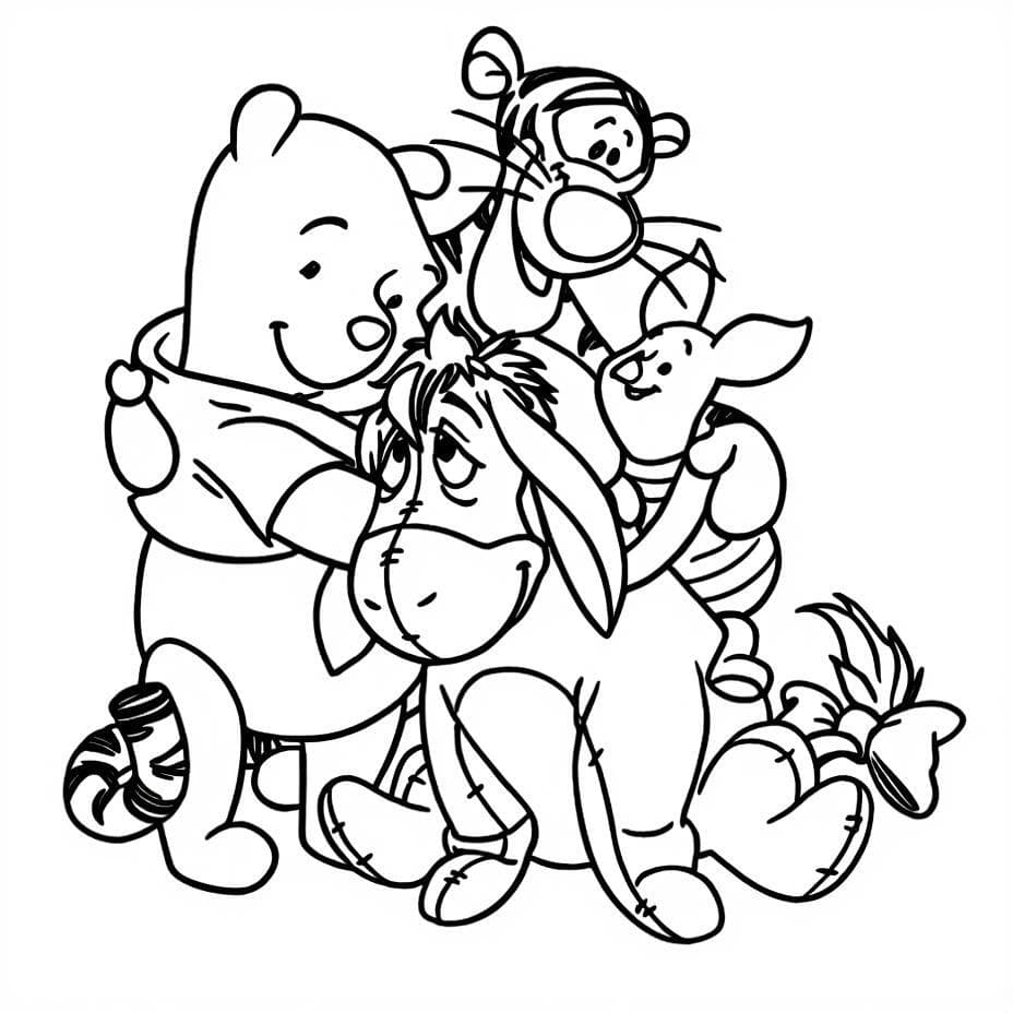 Winnie Puuh und Freunde Ausmalbild