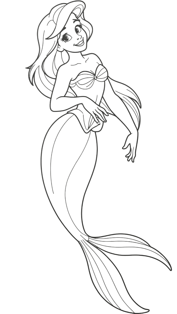 Ariel Prinzessin Ausmalbild
