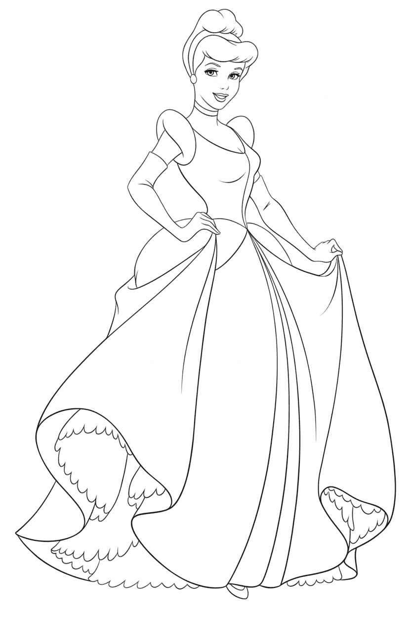 Cinderella Ausmalbild