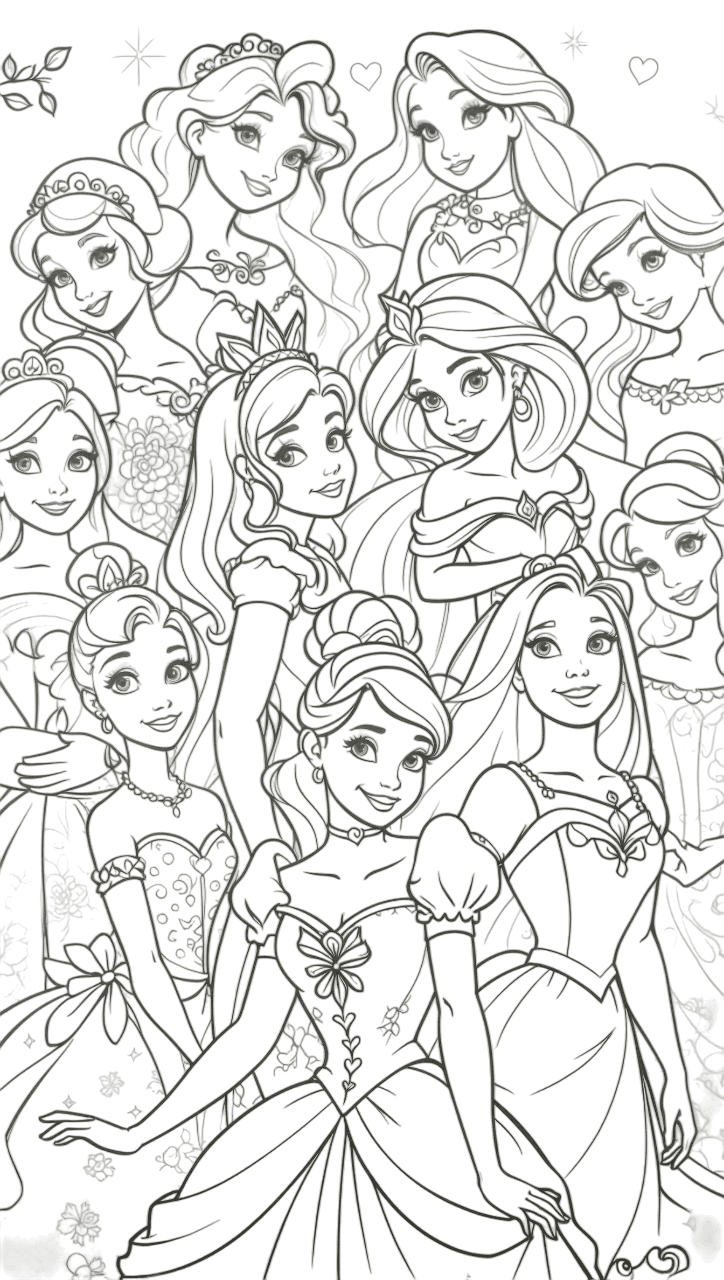 Disney Prinzessinnen Ausmalbild