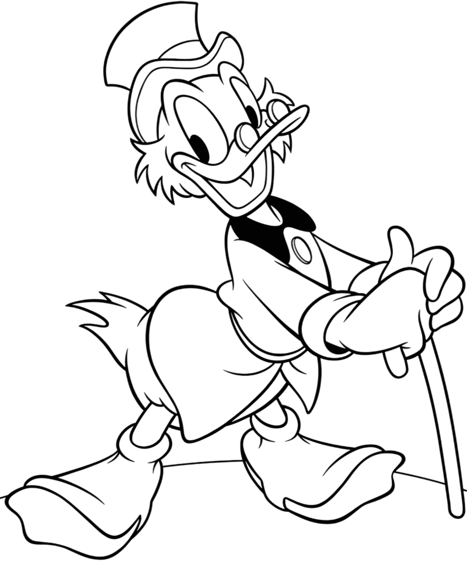 Dagobert Duck Ausmalbild