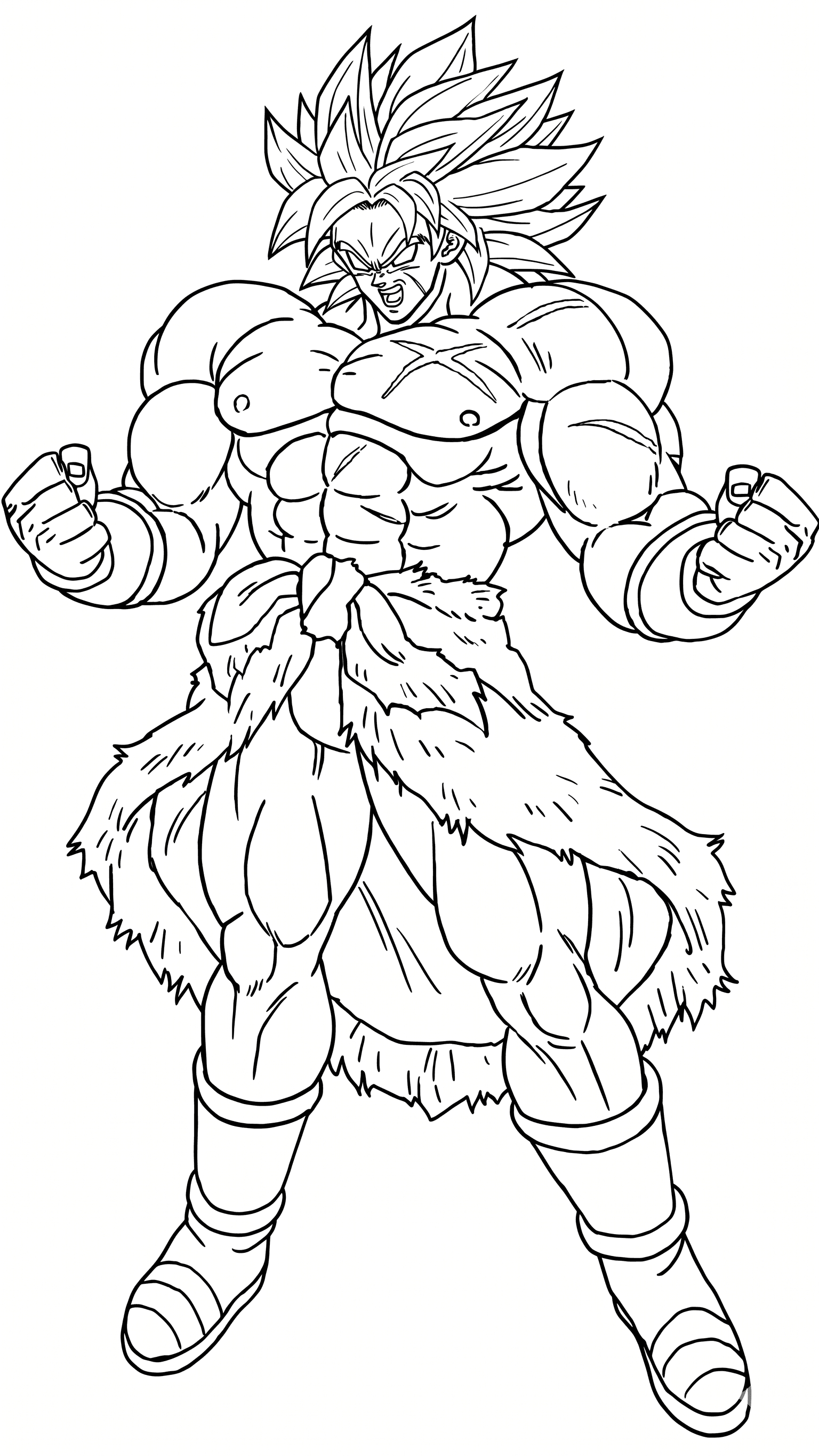 Broly Dragon Ball Ausmalbild