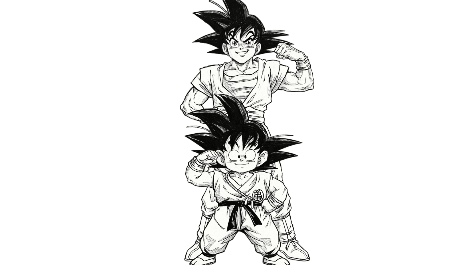 Goku und Goten Ausmalbild