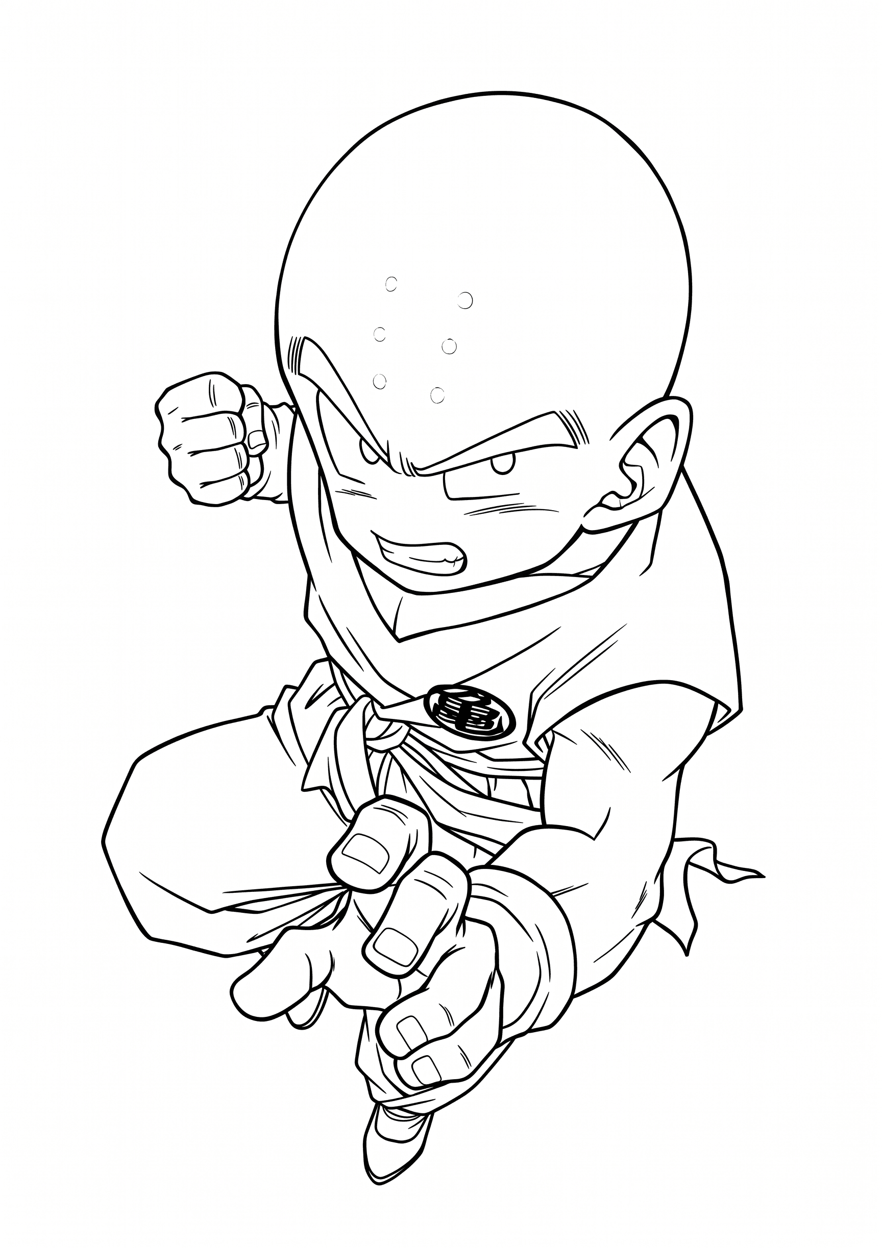 Krillin Dragon Ball Ausmalbild