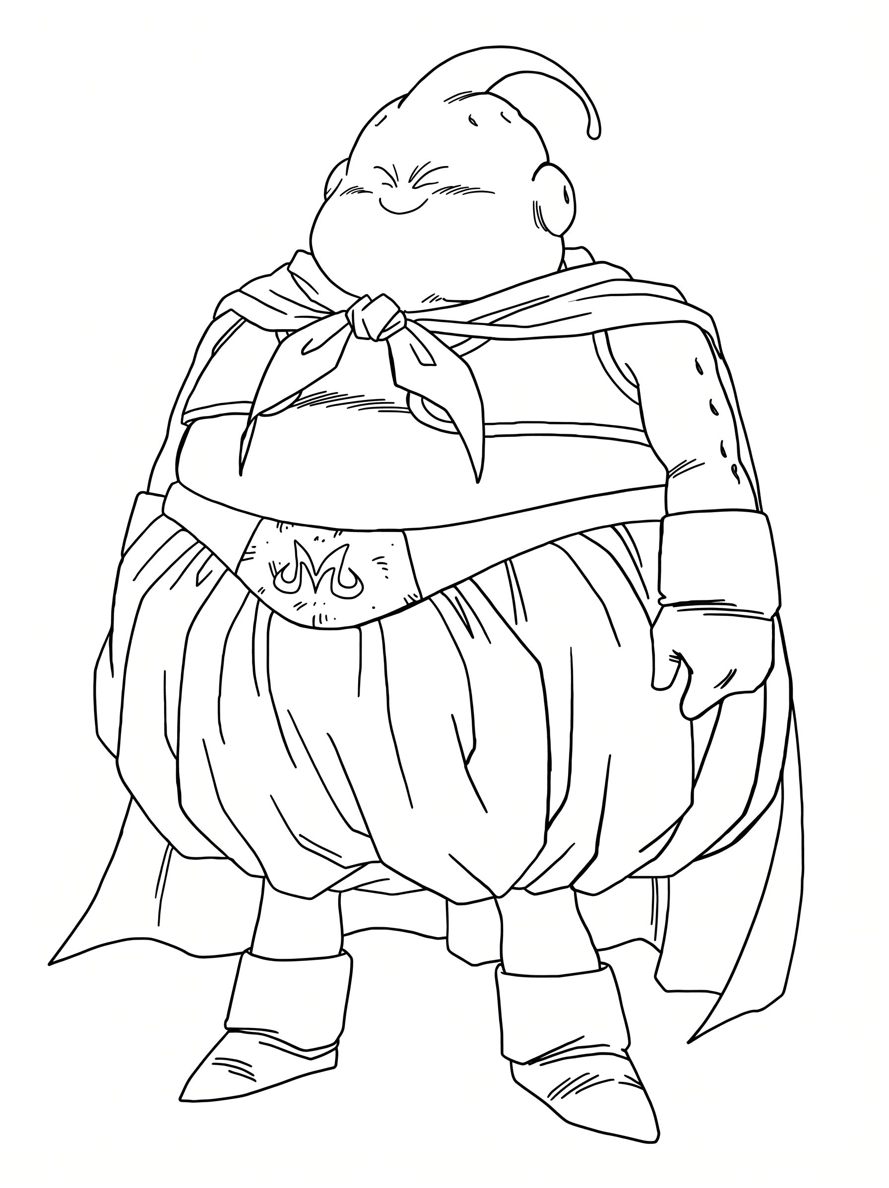 Majin Buu Dragon Ball Ausmalbild