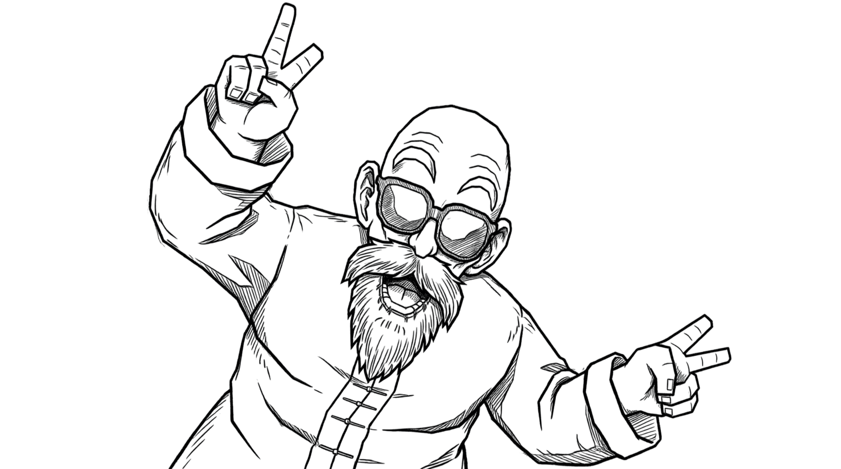 Meister Roshi Ausmalbild