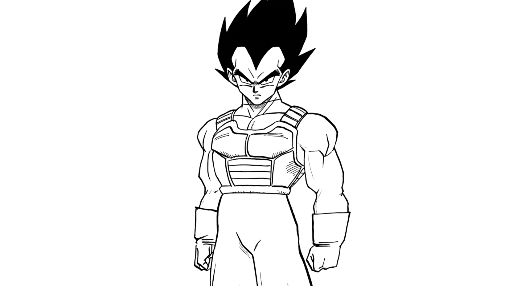 Vegeta Dragon Ball Ausmalbild