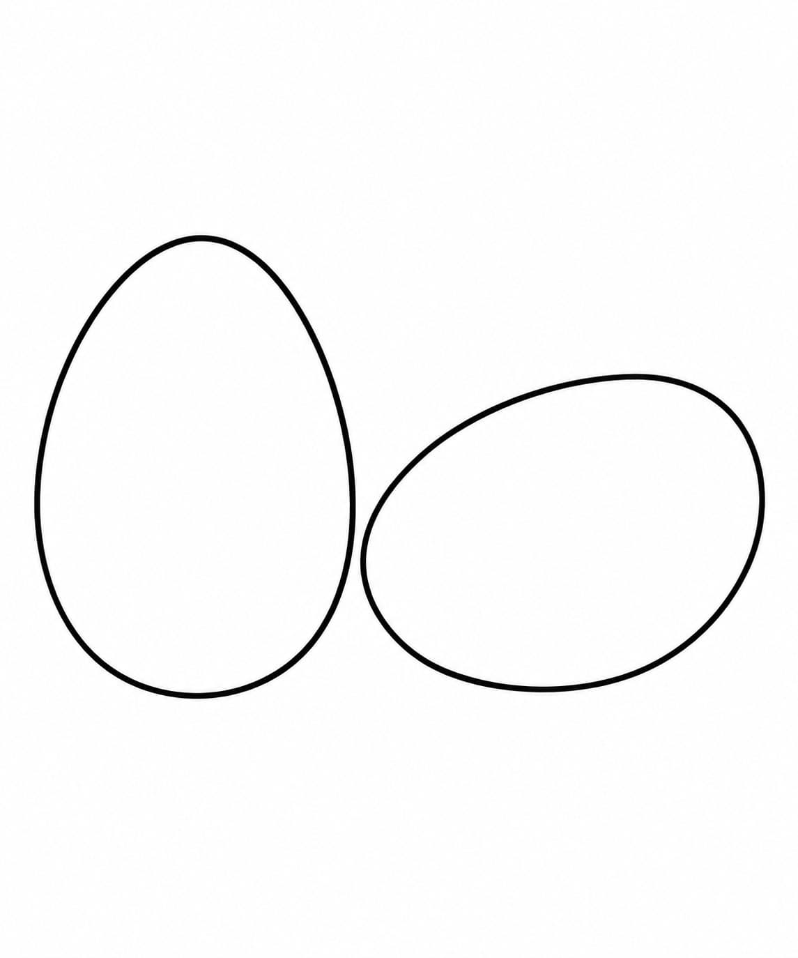 Zwei einfache Eier Ausmalbild
