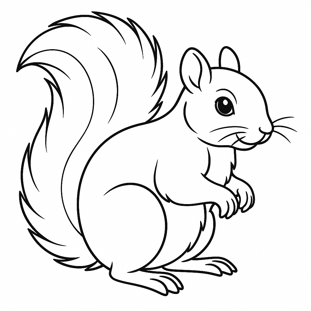 Eichhörnchen Ausmalbild