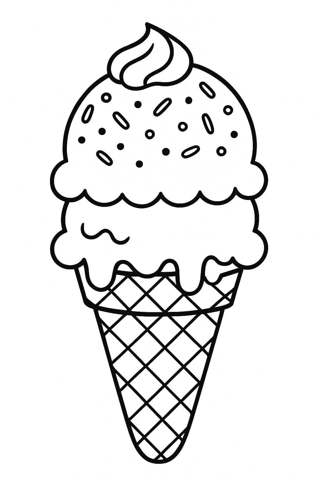 Eiscreme Ausmalbild