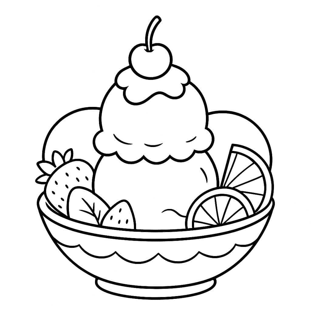 Fruchteis Ausmalbild