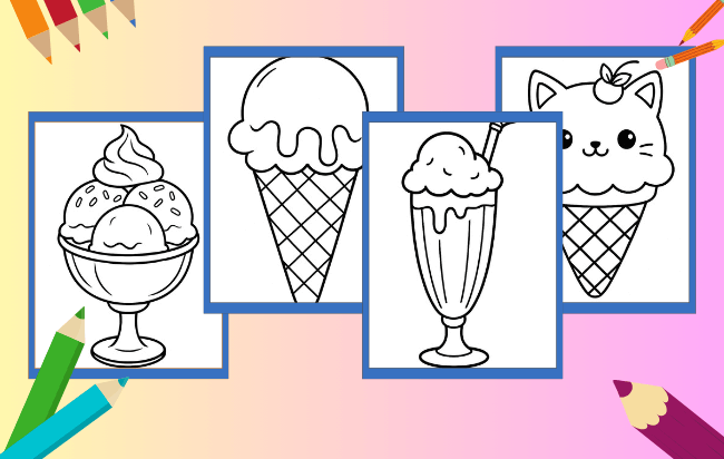 Eis Ausmalbilder