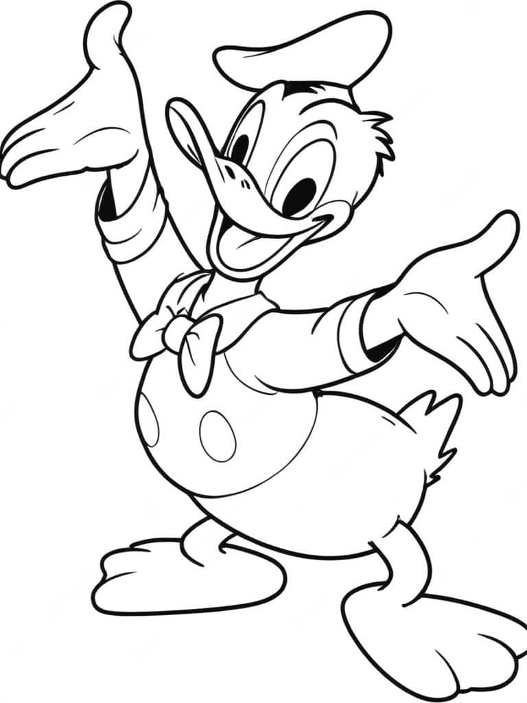 Donald Duck Ausmalbild