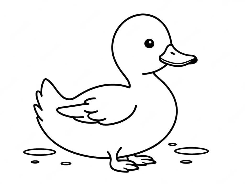 Ente für Kinder Ausmalbild