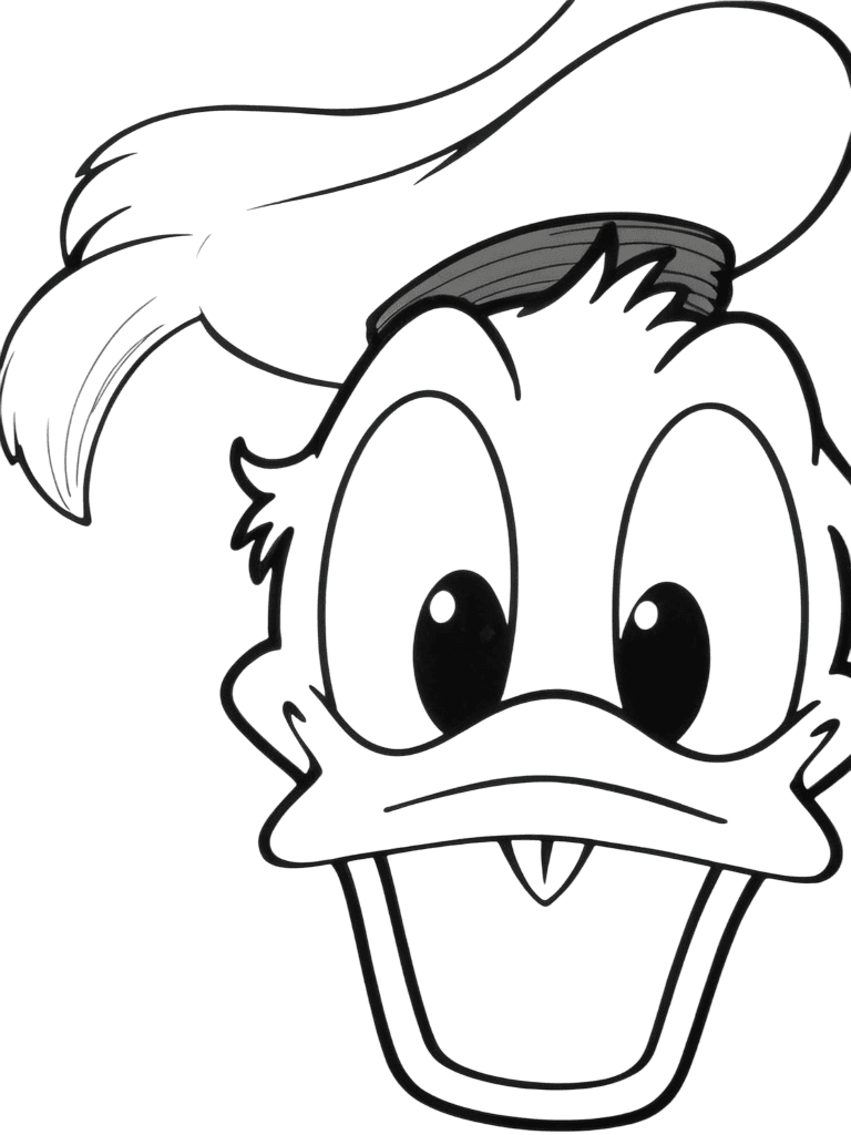 Glücklicher Donald Duck Ausmalbild