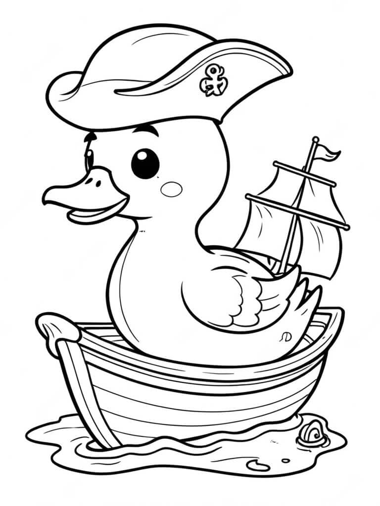 Piraten-Entlein Ausmalbild