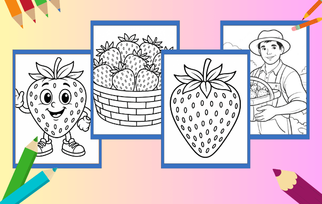 Erdbeeren Ausmalbilder
