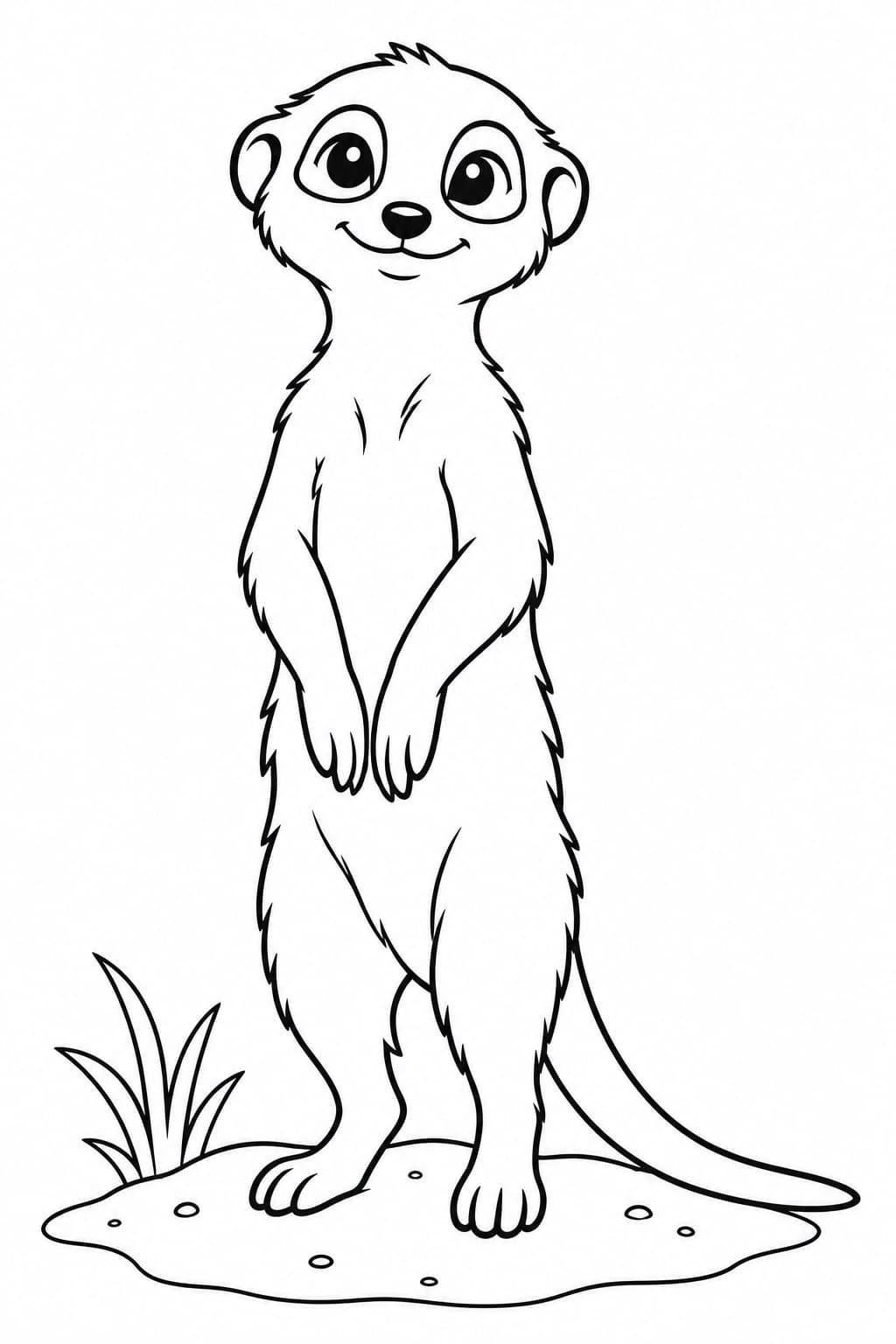 Freundliches Erdmännchen Ausmalbild