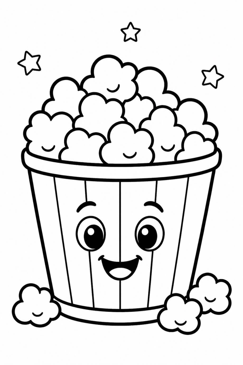 Popcornbecher Ausmalbild