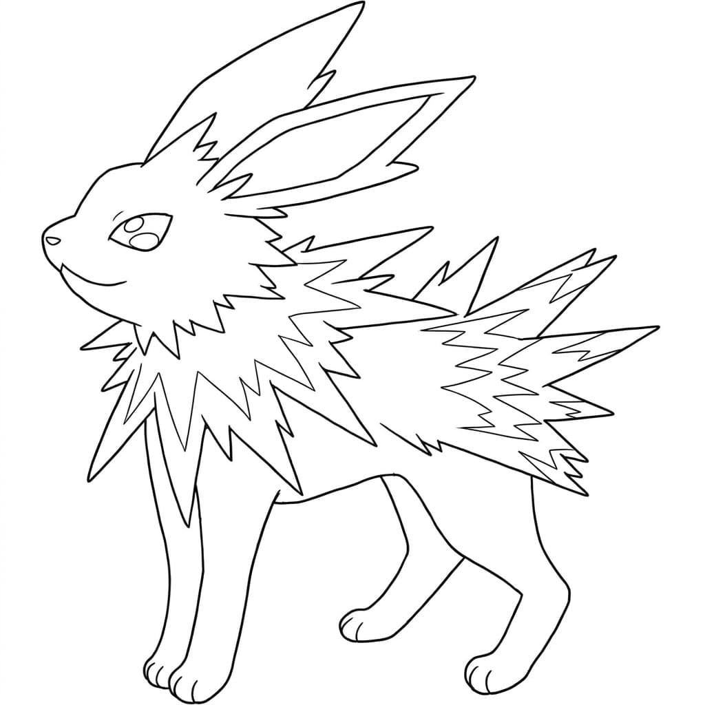 Blitza Ausmalbild – kostenlose Pokémon-Malvorlage zum Ausdrucken