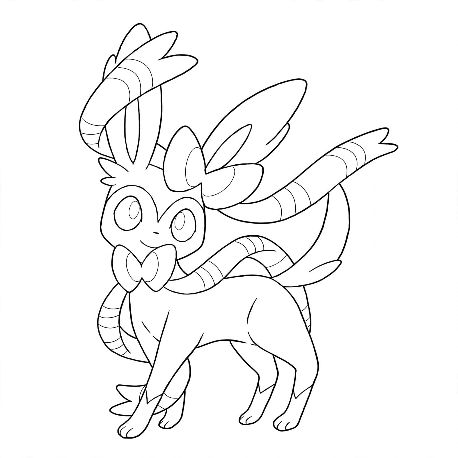 Feelinara Ausmalbild – kostenlose Pokémon-Malvorlage zum Ausdrucken