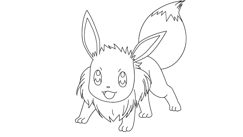 Süßes Evoli – kostenlose Pokémon-Malvorlage zum Ausdrucken