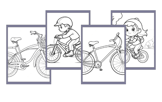 Fahrrad Ausmalbilder
