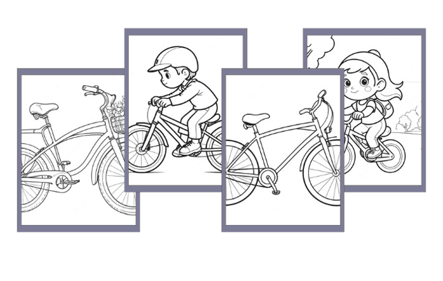 Fahrrad Ausmalbilder