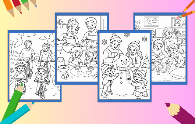 Familie Ausmalbilder