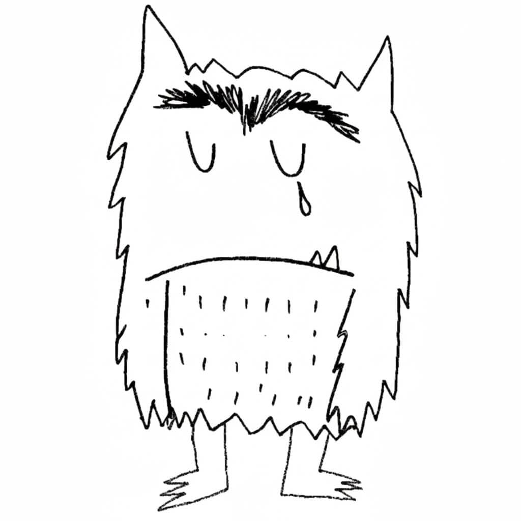 Farbenmonster Blau Ausmalbild