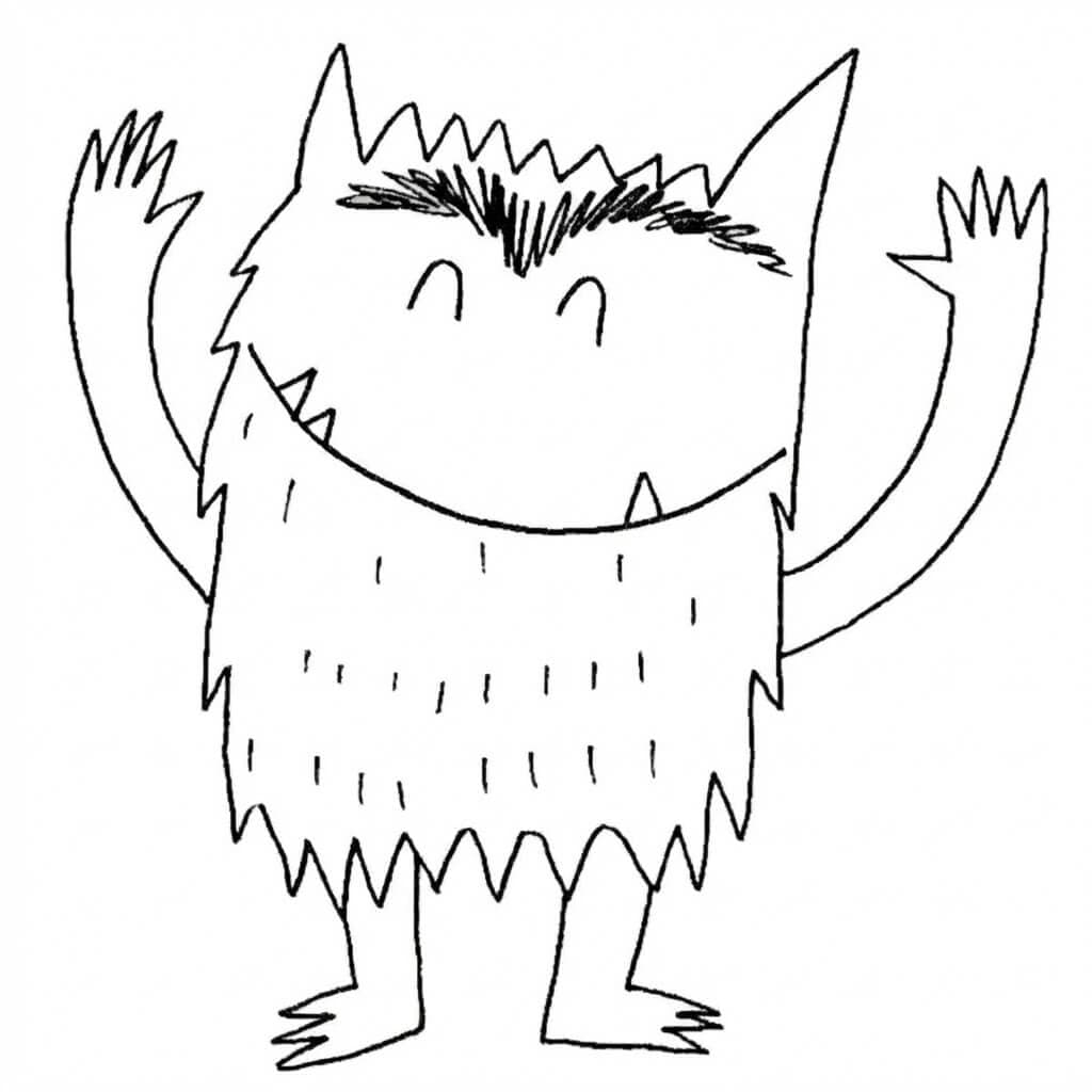 Farbenmonster Gelb Ausmalbild
