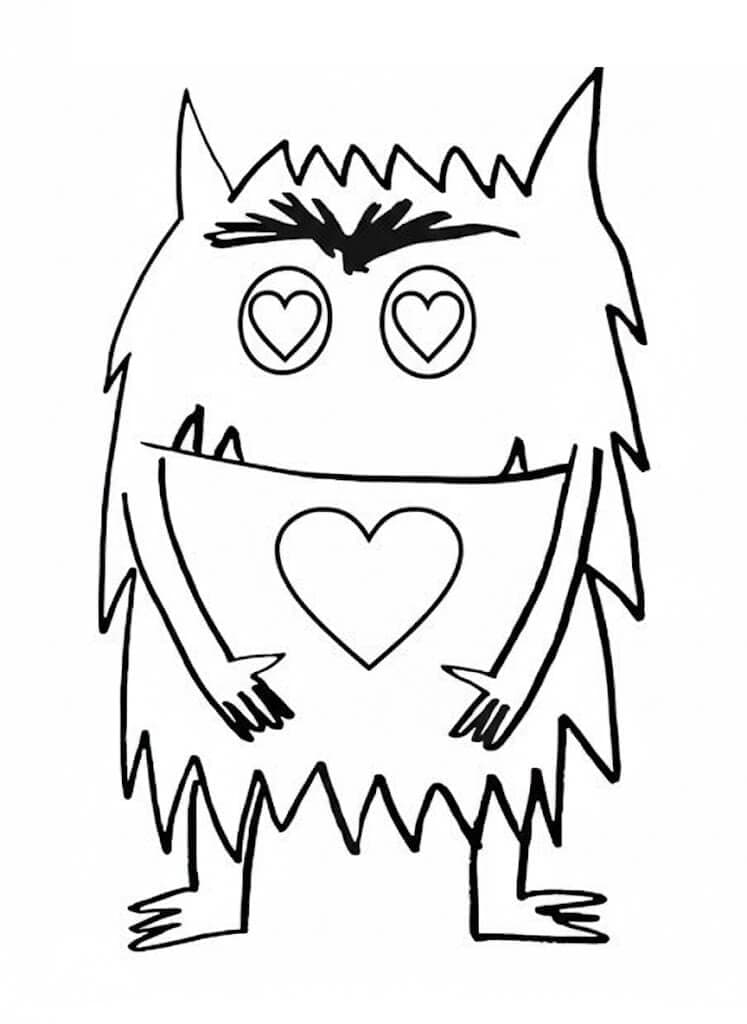 Farbenmonster Rosa Ausmalbild