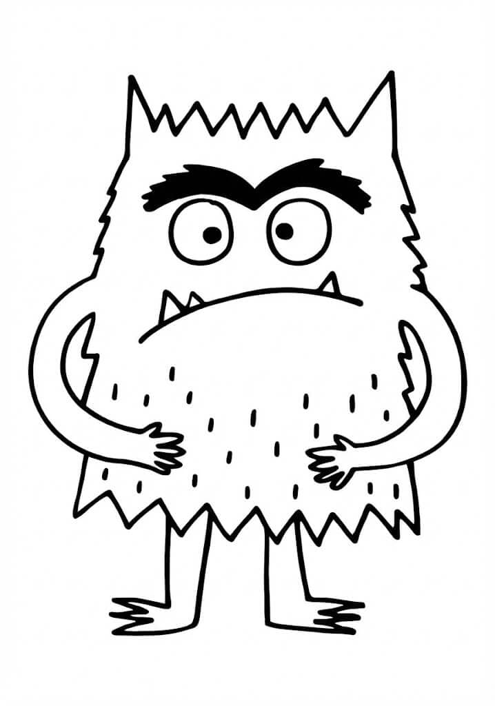 Farbenmonster Rot Ausmalbild