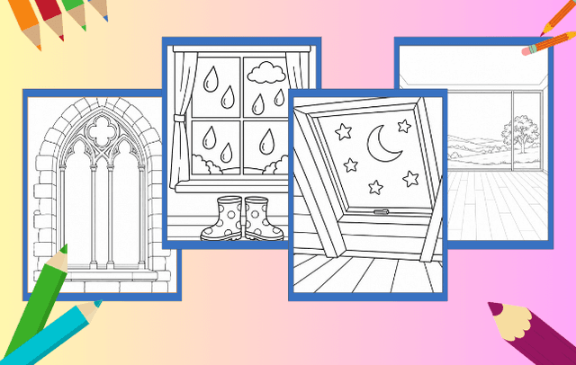 Fenster Ausmalbilder