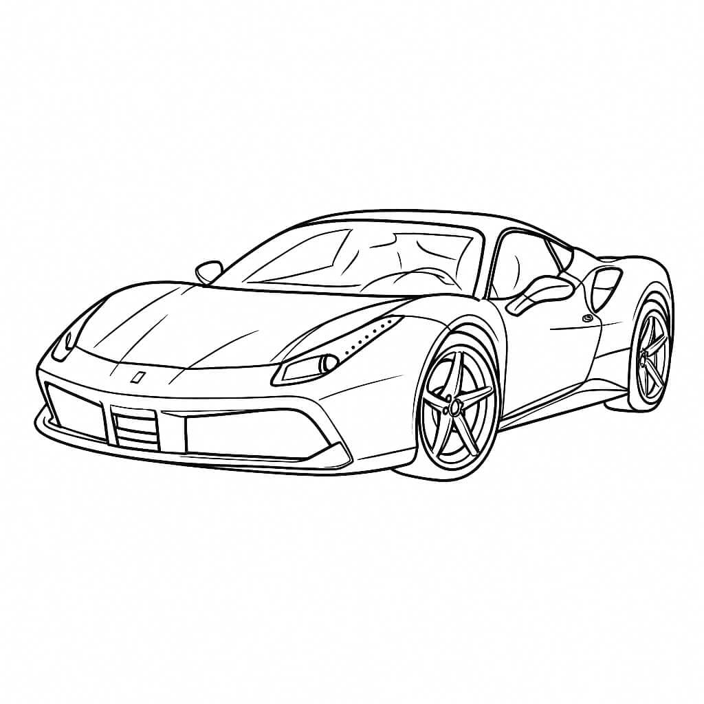 Ferrari 488 Ausmalbild