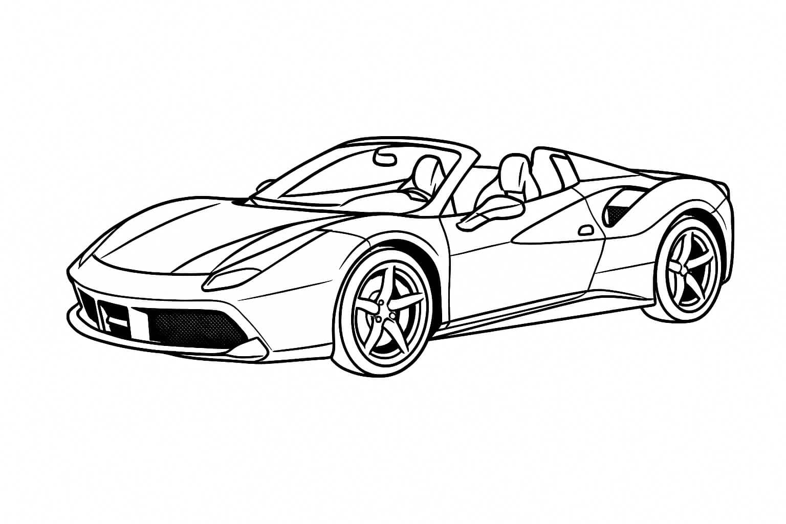 Ferrari Cabrio Ausmalbild