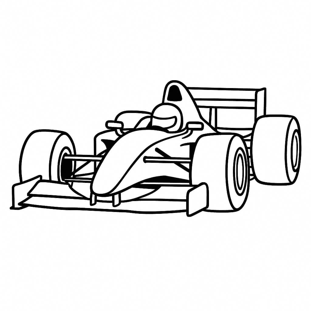 Ferrari Rennwagen Ausmalbild