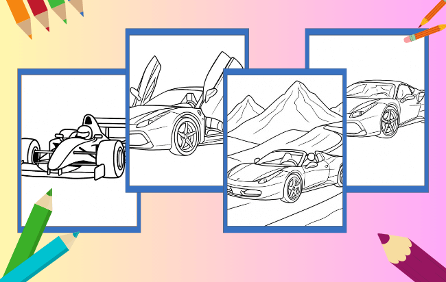 Ferrari Ausmalbilder