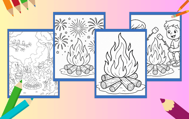 Feuer Ausmalbilder