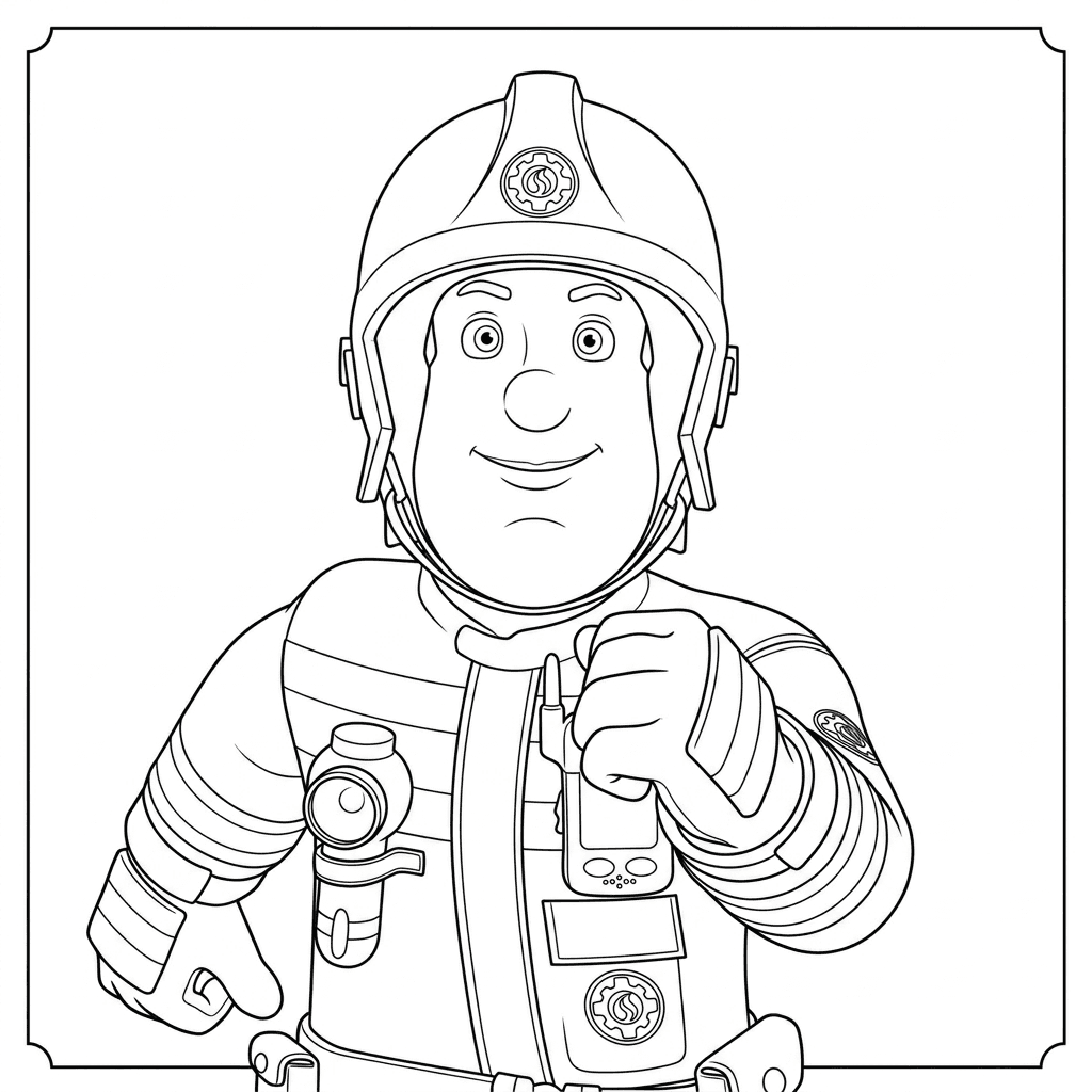 Feuerwehrmann Sam Ausmalbild