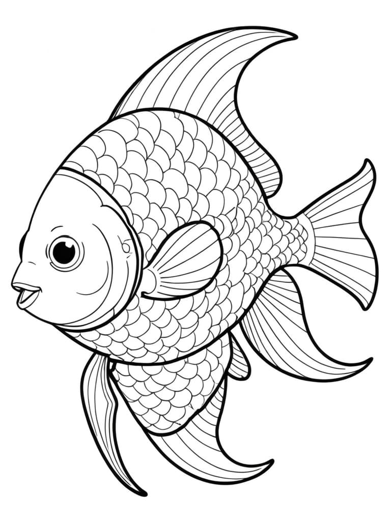 Riesenfisch Ausmalbild