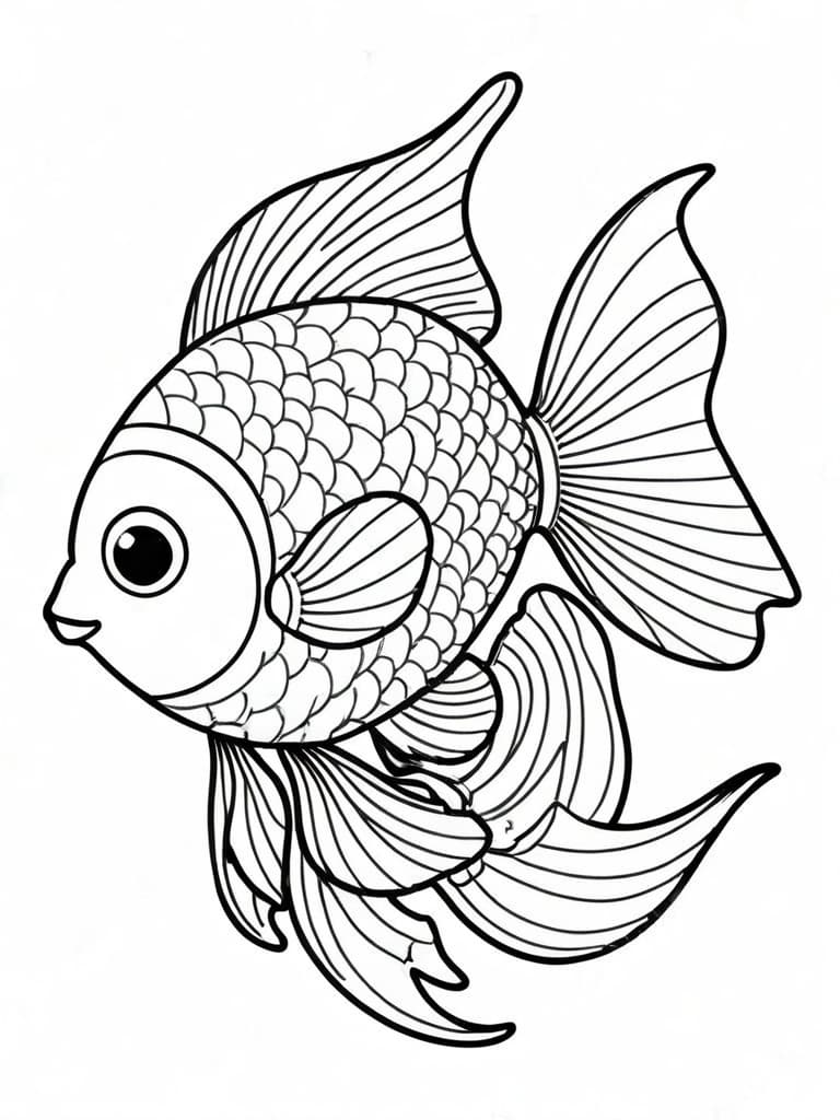 Zauberfisch Ausmalbild