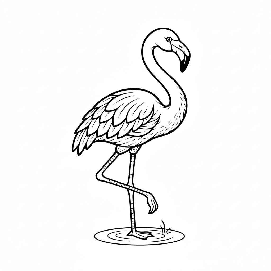 Flamingo Ausmalbild
