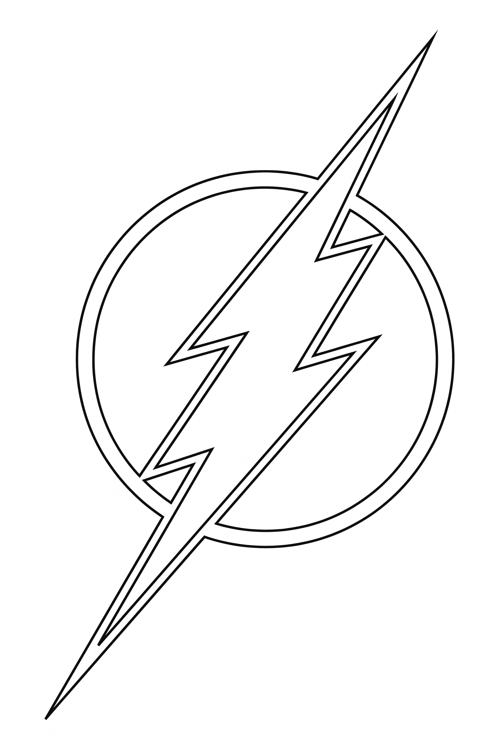 Flash Symbol Ausmalbild
