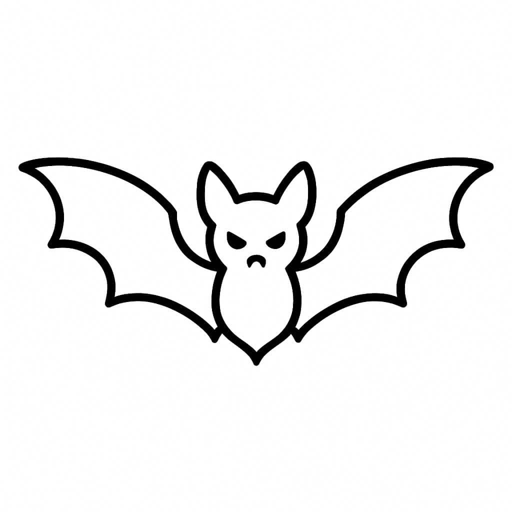 Fledermaus Silhouette Ausmalbild