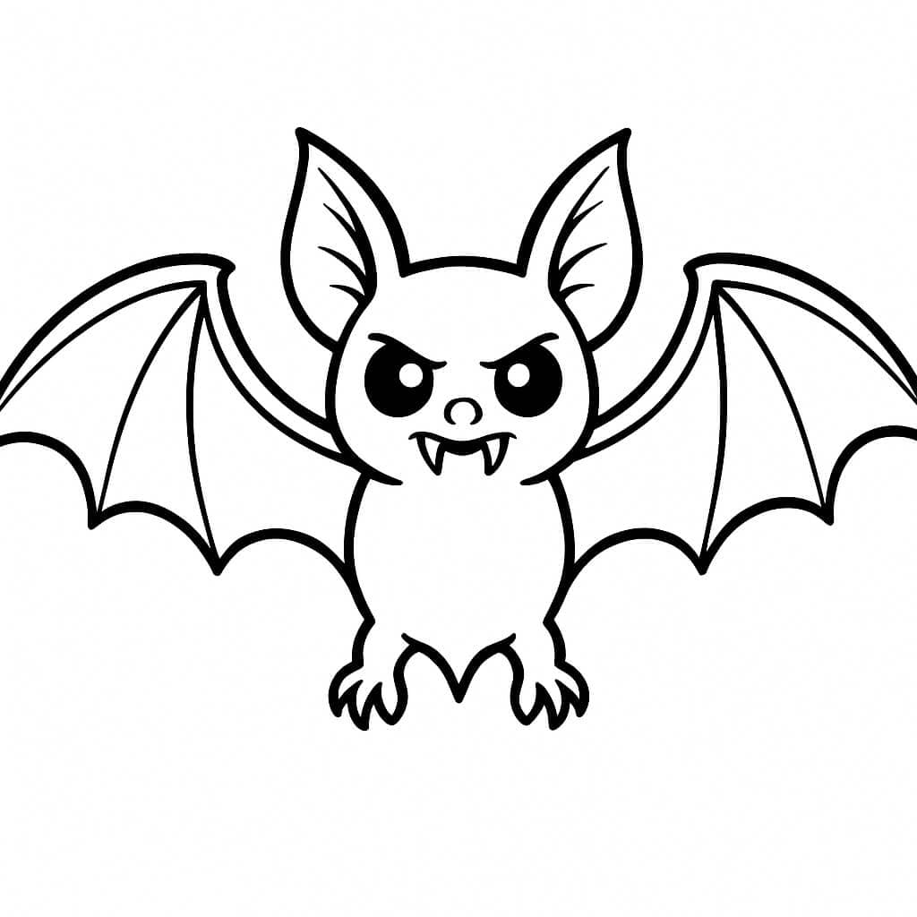 Vampir-Fledermaus Ausmalbild